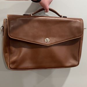 Women’s briefcase, Coach EU, brown leather